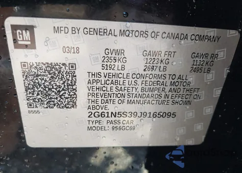 2018 Cadillac Xts Luxury from USA, damaged, VIN 2G61N5S39J9165095